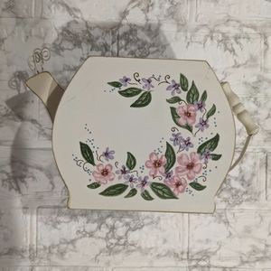 Shabby Chic Wood Teapot Planter